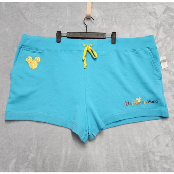 Disney World Sleep Shorts Womens 3X Mickey Mouse Embroidered Pockets PJ NEW NWT - Picture 1 of 13